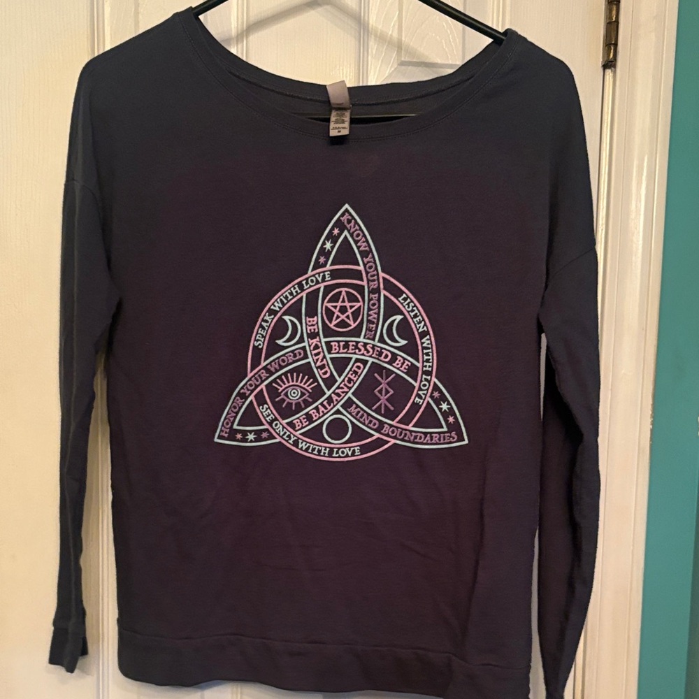 Next Level Apparel Navy Blue Witchy Sweatshirt